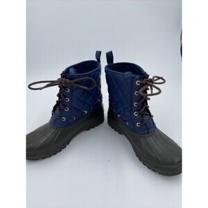 Sperry Top Sider Quilted Women’s Gosling Duck Boots Black Lace Up Size 7